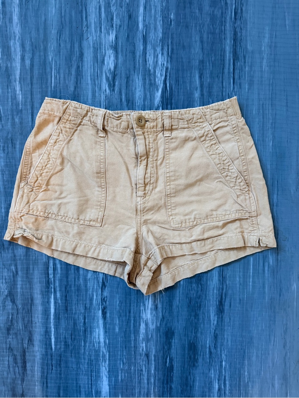 Aerie Khaki Utility Shorts Cotton Lyocell Casual Women’s Size 4